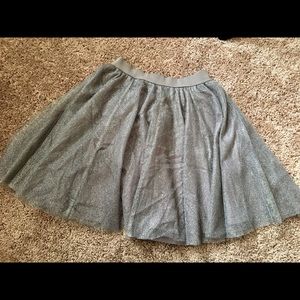 Lauren Conrad Silver Gray Shimmer Skirt XS